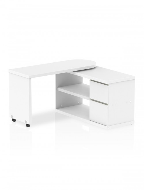 Home Office Desk White Fleur Smart Storage Desk HO00101 by Dynamic - enlarged view