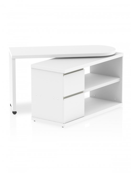 Home Office Desk White Fleur Smart Storage Desk HO00101 by Dynamic - enlarged view