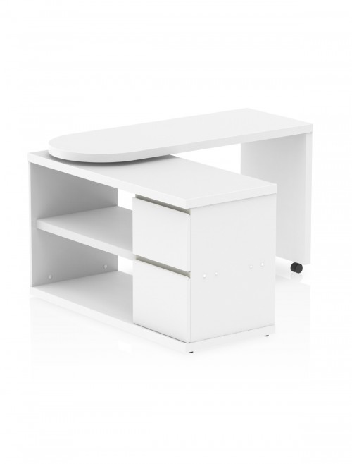 Home Office Desk White Fleur Smart Storage Desk HO00101 by Dynamic - enlarged view