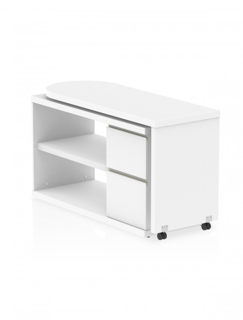 Home Office Desk White Fleur Smart Storage Desk HO00101 by Dynamic - enlarged view