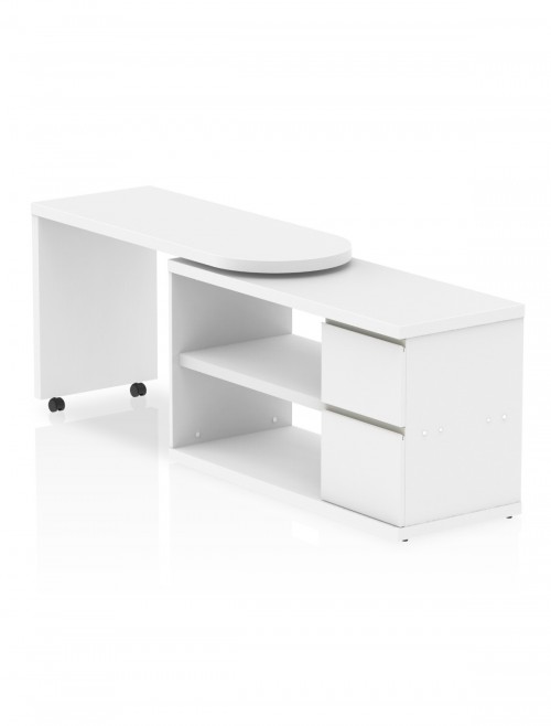 Home Office Desk White Fleur Smart Storage Desk HO00101 by Dynamic - enlarged view