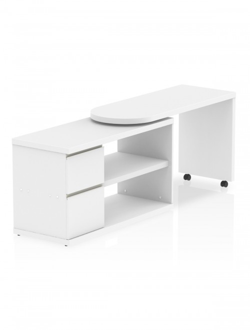 Home Office Desk White Fleur Smart Storage Desk HO00101 by Dynamic - enlarged view