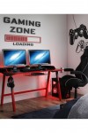 Gaming Desk Fuego Red and Black Home Office Desk AW9230 by Alphason Dorel - enlarged view