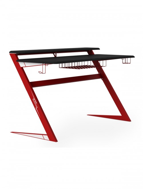 Gaming Desk Aries Red and Black Home Office Desk AW9210 by Alphason Dorel