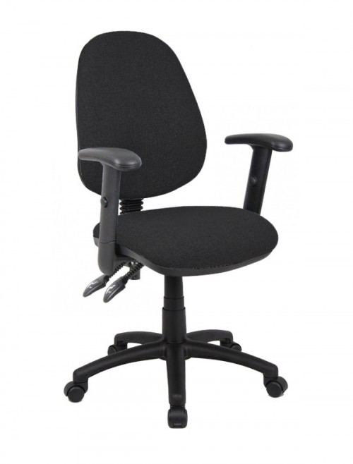 Fabric Office Chair Black Vantage 102 Operator Chair V102-00-K by Dams