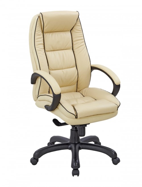 Office Chair Cream Leather Truro Executive Chair 609KTAG/LCM by Eliza Tinsley
