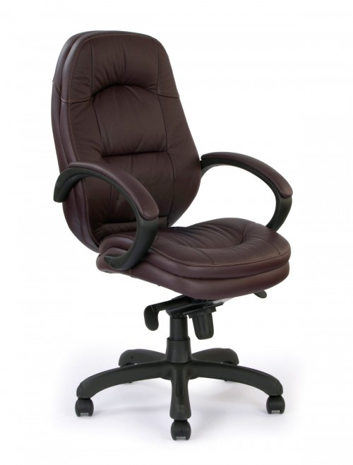 Office Chair Burgundy Leather Brighton Executive Chair 605KTAG/LBY by Eliza Tinsley