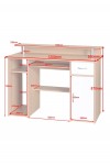 Home Office Desk Beech Albany Computer Desk AW12362-BC by Alphason - enlarged view