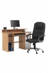 Home Office Desk Beech Albany Computer Desk AW12362-BC by Alphason - enlarged view