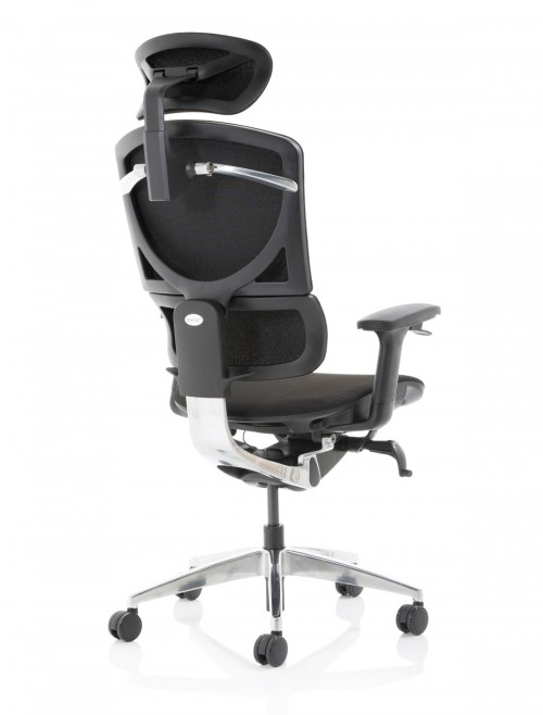 FabriMesh Office Chair Black Ergo Click Plus 24hr Chair with Headrest PO000062 by Dynamic - enlarged view