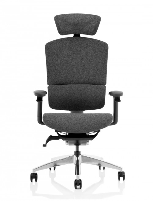 FabriMesh Office Chair Grey Ergo Click Plus 24hr Chair with Headrest PO000064 by Dynamic