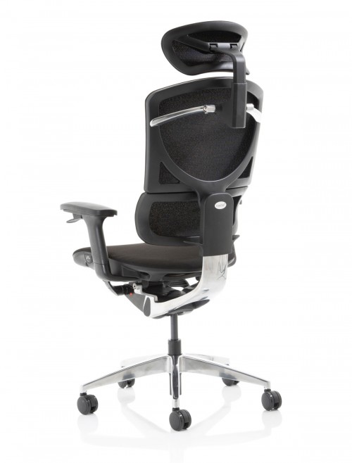 FabriMesh Office Chair Black Ergo Click Plus 24hr Chair with Headrest PO000062 by Dynamic - enlarged view