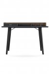 Home Office Desk Grey and Walnut Memphis Computer Desk AW3615GRY by Alphason Dorel - enlarged view
