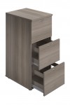 Office Storage Grey Oak Filing Cabinet 3 Drawer TES3FCGO by TC - enlarged view