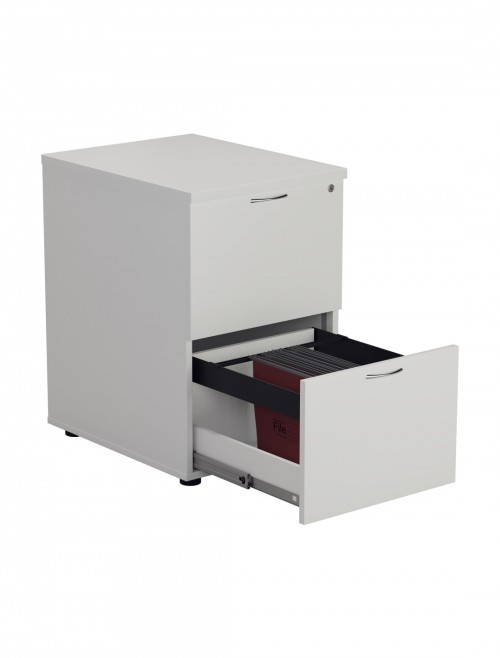 Office Storage White Filing Cabinet 2 Drawer TES2FCWH by TC