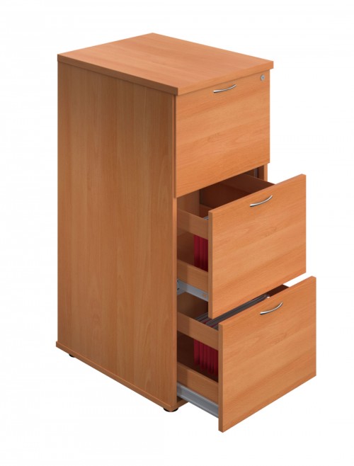 Office Storage Beech Filing Cabinet 3 Drawer TES3FCBE2 by TC