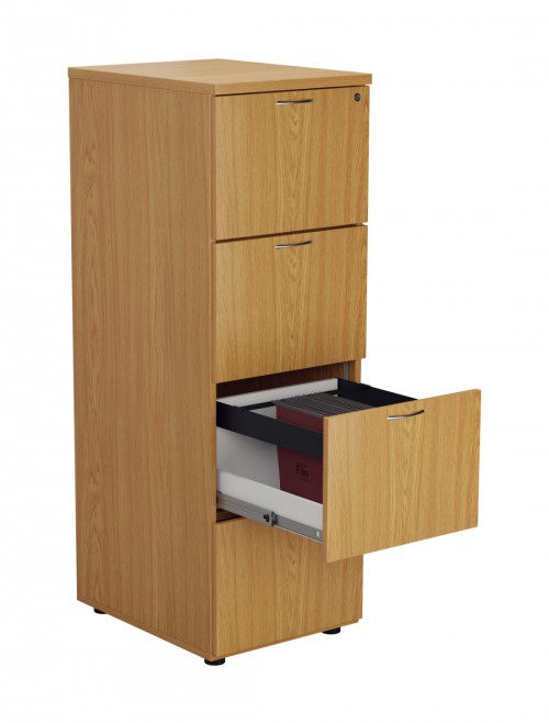 Office Storage Oak Filing Cabinet 4 Drawer TES4FCNO by TC
