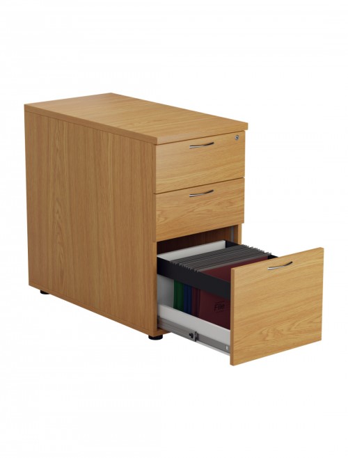 Office Storage Oak 3 Drawer Desk High Pedestal TESDHP3/800NO by TC