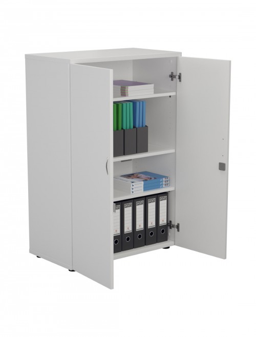 Office Cupboard White 1200mm Office Storage Cupboard WDS1245CPWH by TC