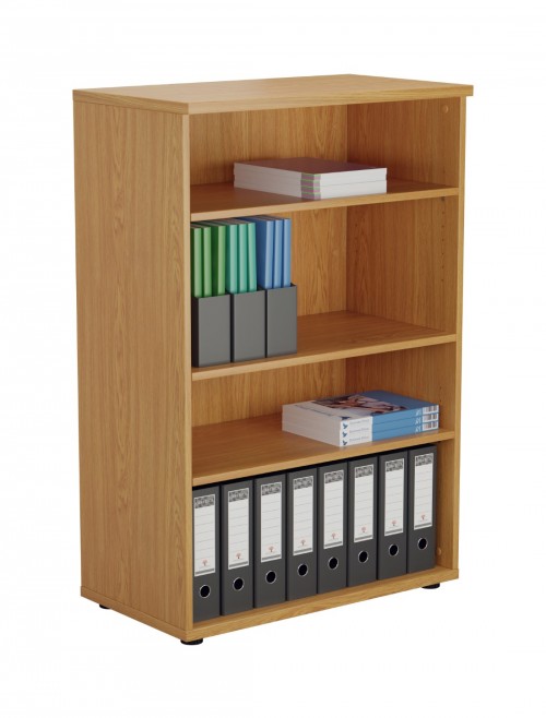 Office Bookcase Oak 1200mm Office Storage Bookcase WDS1245NO by TC