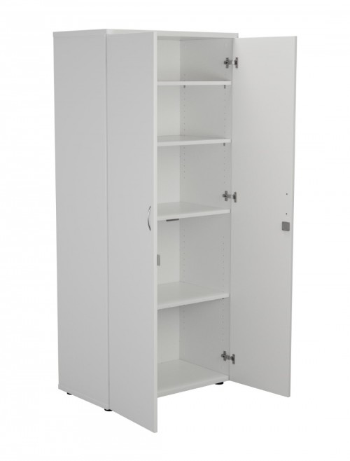 Office Cupboard White 1800mm Tall Office Storage Cupboard WDS1845CPWH by TC