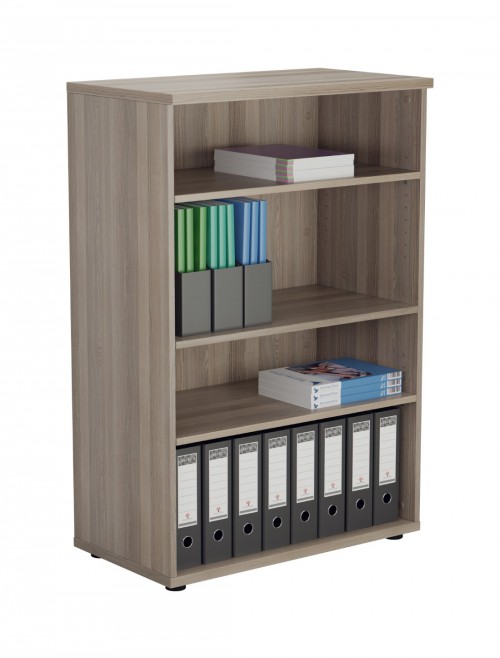 Office Bookcase Grey Oak 1200mm Office Storage Bookcase WDS1245GO by TC