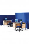 Floor Standing Screen Blue 1500x1200mm Office Divider Screen 512-B by Dams - enlarged view