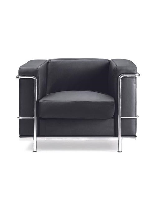 Reception Chair Black Belmont Armchair Leather Faced BSL/X200/BK by Eliza Tinsley Nautilus