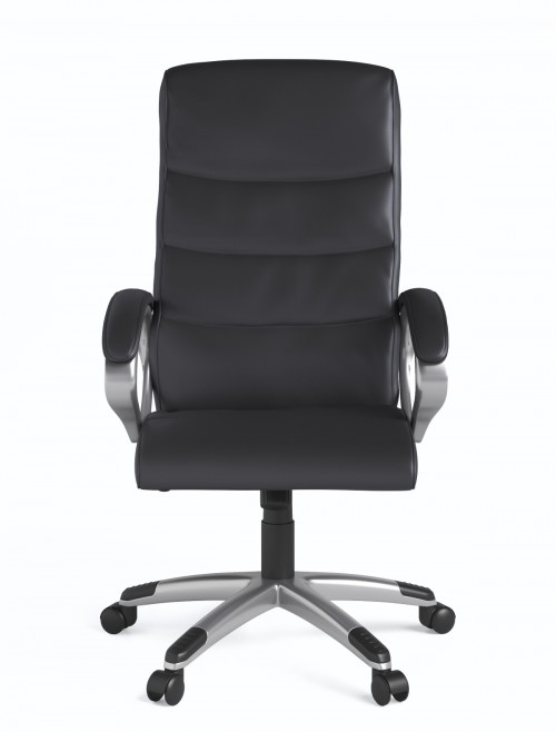 Office Chair Black Hampton Leather Office Chair AOC6241BLK by Alphason - enlarged view