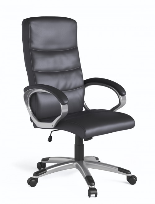 Office Chair Black Hampton Leather Office Chair AOC6241BLK by Alphason
