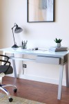 Home Office Desk White Richmond Computer Desk AW21928WHT by Alphason - enlarged view