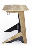 Home Office Desk Oak and Black Jersey Computer Desk AW3622 by Alphason - enlarged view