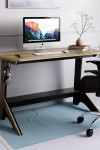 Home Office Desk Oak and Black Jersey Computer Desk AW3609 by Alphason - enlarged view