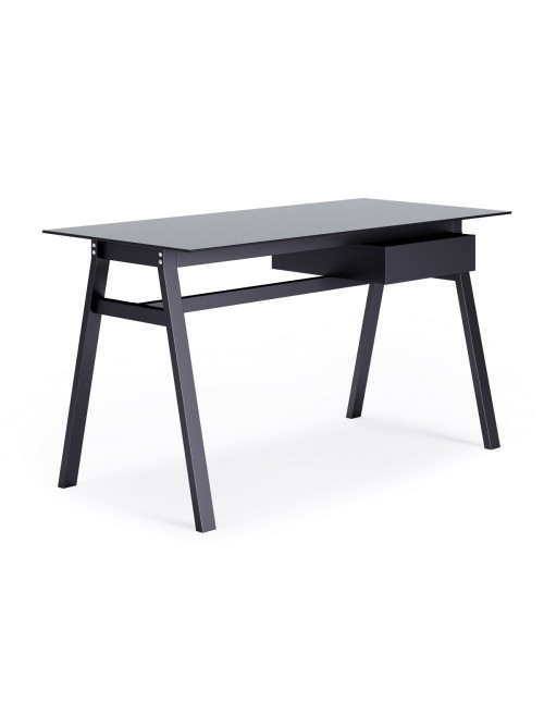 Home Office Desk Black Richmond Computer Desk AW21928BLK by Alphason - enlarged view