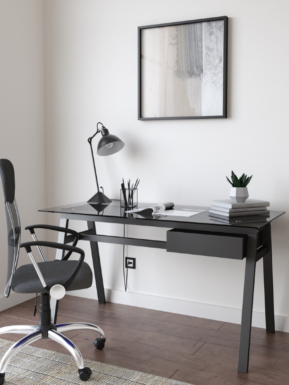 Home office best sale grey desk