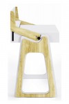 Home Office Desk White and Oak Palmer Computer Desk AW3622 by Alphason - enlarged view