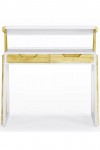 Home Office Desk White and Oak Palmer Computer Desk AW3622 by Alphason - enlarged view