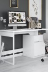 Home Office Desk White Bridport Computer Desk AW3130 by Alphason Dorel - enlarged view