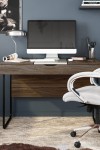 Home Office Desk Walnut Dorset Computer Desk AW3170 by Alphason Dorel - enlarged view