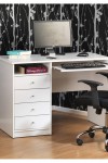 Home Office Desk White Marymount Workstation AW22813-WH by Alphason - enlarged view