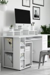 Home Office Desk White San Diego Computer Desk AW12004WHI Alphason - enlarged view
