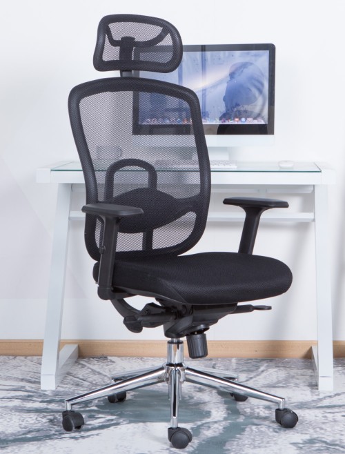 Mesh Office Chair Miami Black AOC2800BLK by Alphason