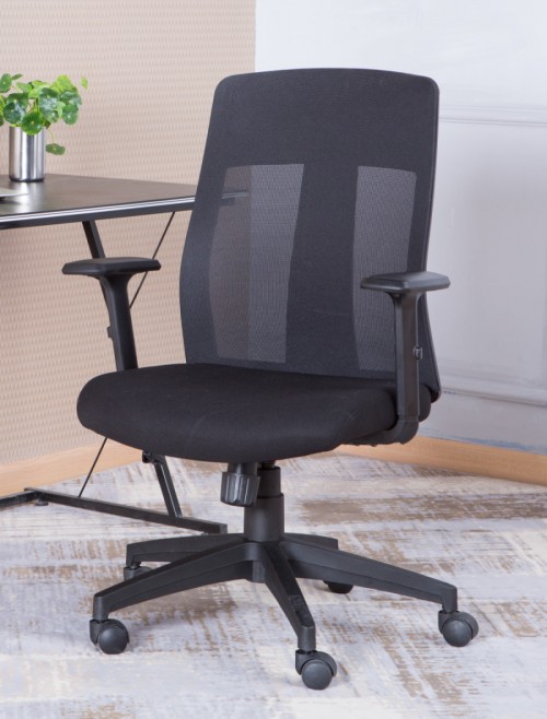 Mesh Office Chair Black Laguna AOC1705BLK by Alphason