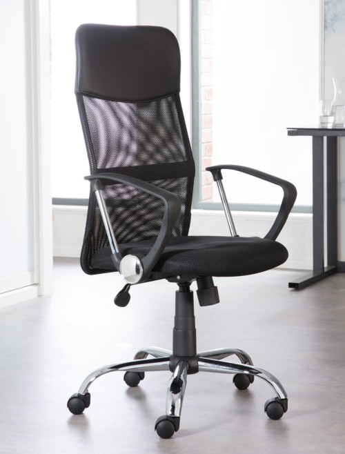 Mesh Office Chair Black Orlando Computer Chair AOC4087BLK