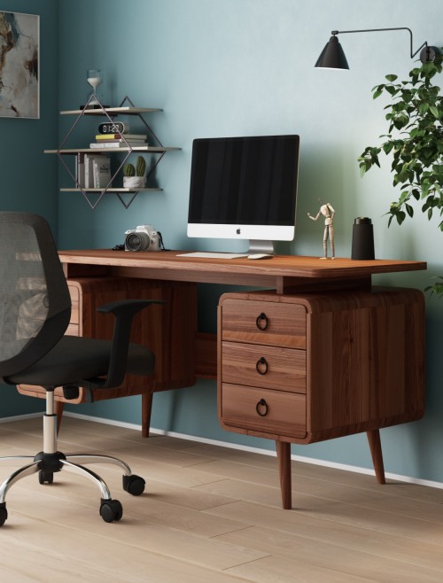 Home Office Desk Java Wood Somerset Computer Desk AW3110 by Alphason Dorel