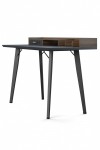 Home Office Desk Grey and Walnut Memphis Computer Desk AW3615GRY by Alphason Dorel - enlarged view
