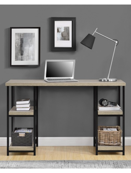 Home Office Desk Grey Oak Elmwood Computer Desk 9832096PCOMUK by Dorel