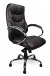 Office Chair Black Leather Faced Sandown Executive Chair 617KTAG/LBK by Eliza Tinsley - enlarged view