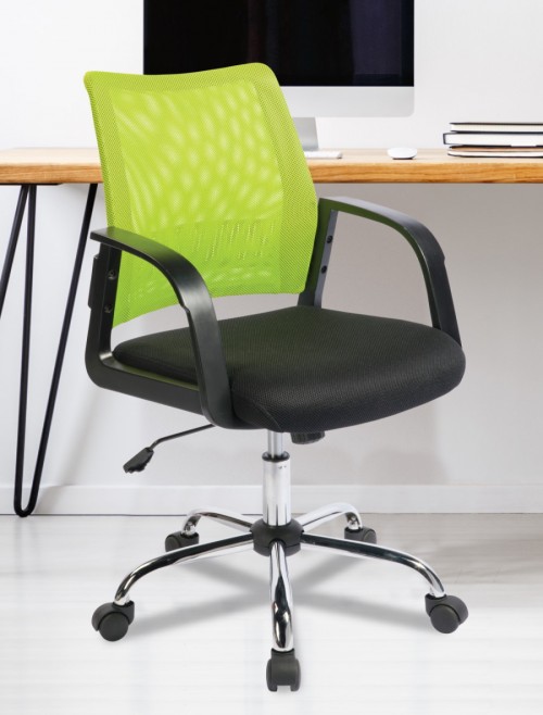 Operator Chair Green Calypso Mesh Office Chair BCM/F1204/GN by Eliza Tinsley