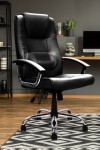 Office Chair Black Leather Westminster Executive Chair DPA2008ATG/LBK by Eliza Tinsley - enlarged view